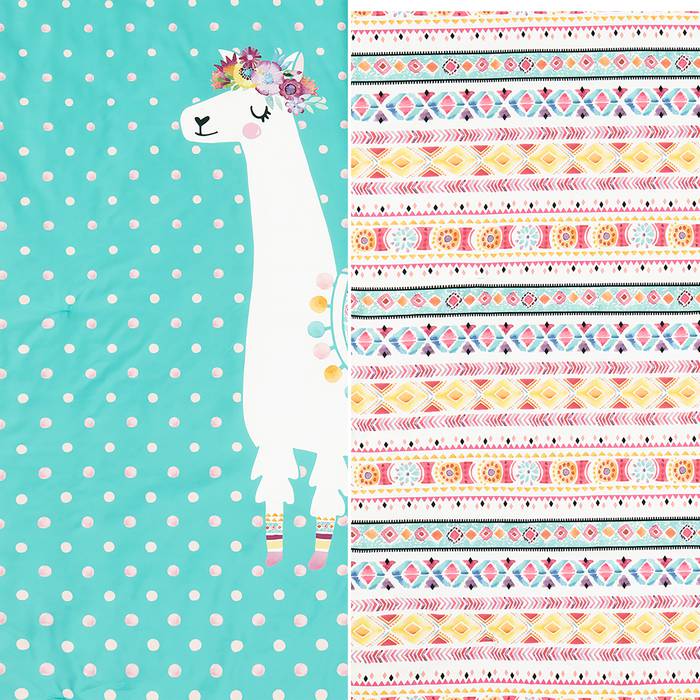 South Shore Dreamit Kids Comforter And Pillowcase Festive Llama