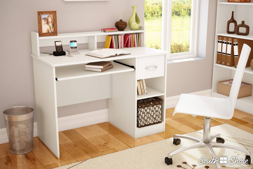 South Shore Axess Office Desk Modern Design Keyboard