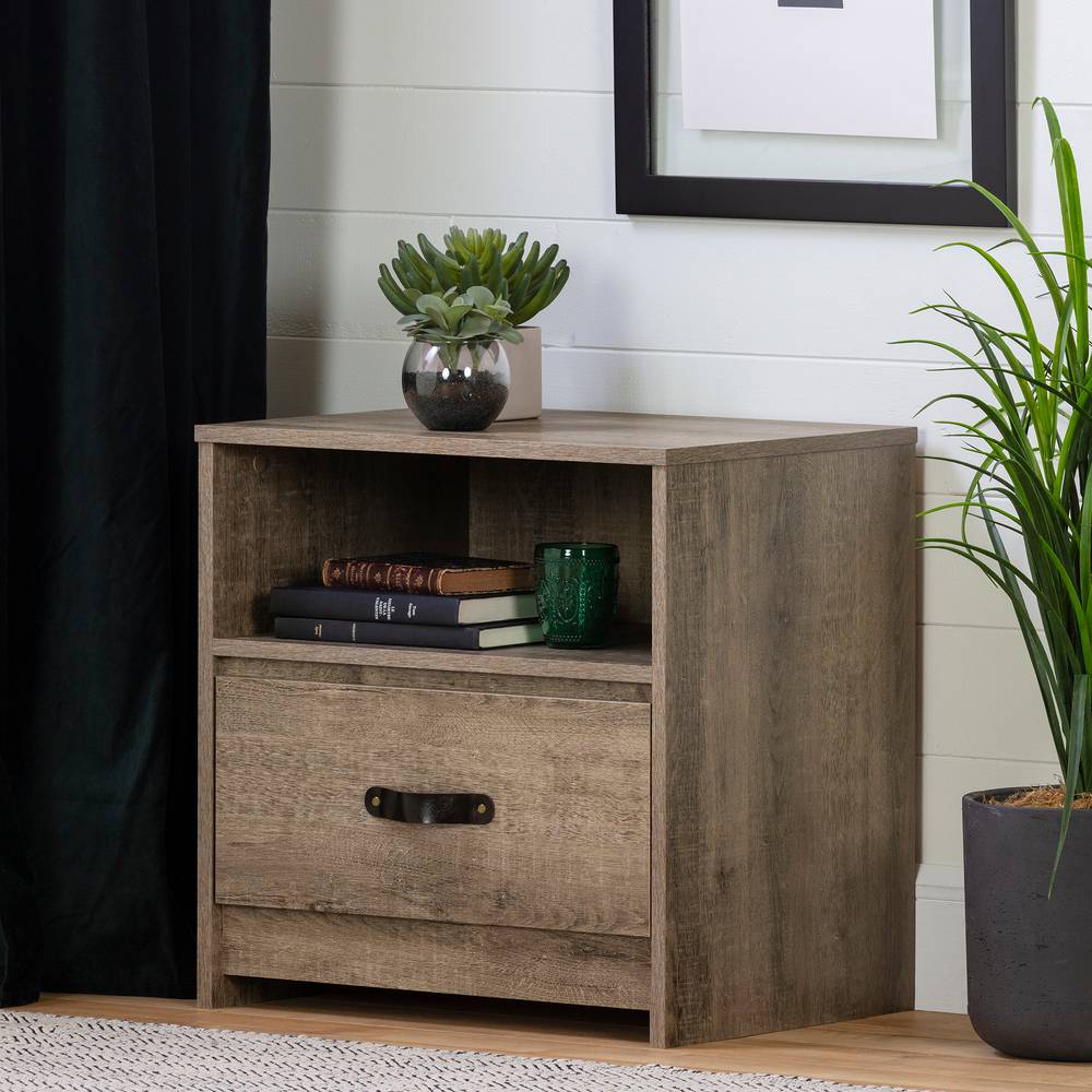 South Shore Sazena 1 Drawer Nightstand With Open Space South Shore Furniture United States