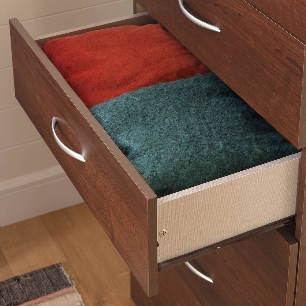 South Shore Step One 6-Drawer Lingerie Chest Pure Black Black